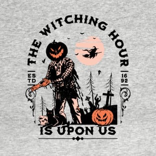 The Witching Hour is Upon Us - Halloween Jack-O-Lantern T-Shirt